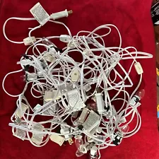 12 Clip In Light For Christmas Village House 6 Foot WHITE Cord On/Off