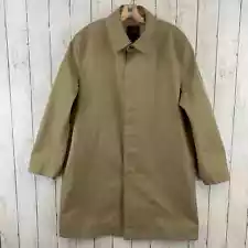 Brooks Brothers Men's Single-Breasted Short Trench Coat in Khaki Tan Size Medium