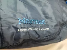 Marmot Aspen Explorer 20 F Long Sleeping Bag Fits 6'6" Blue