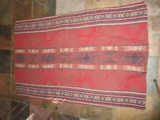 VINTAGE ESTATE SALE ANTIQUE SOUTHWEST NATIVE AMERICAN INDIAN STYLE CAMP BLANKET