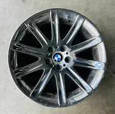 OEM Original BMW 02-08 750 Rim 19x10 Rear Wheel 10 Spoke Chrome Narrow Groove