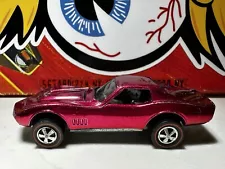 1968 Hot Wheels Redline CUSTOM CORVETTE ROSE TOUGH COLOR! Very Nice Sweet 16