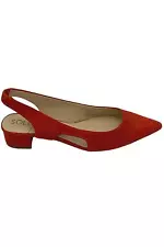 Sole Society Suede Sling-Back Pumps Manalynn Bright Red