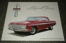 ★★1964 PLYMOUTH SPORT FURY 426 WEDGE MOPAR ART 64 63 HEMI MAX PRINT★★ (For: 1973 Plymouth Fury III)