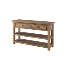 Martin Svensson Home Monterey Solid Wood 2 Drawer Sofa Console Table Natural