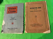 2 RARE Vintage Instruction Book for the Union Custom Rug & Carpet Looms Weaving