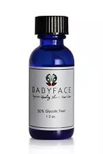 X-Large Size Babyface 50% GLYCOLIC ACID Anti-Aging Chemical Peel, 1.2 oz.