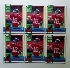 6 ) JOE MONTANA TOPPS FOOTBALL CARDS LOT SALE SAN FRANCISCO 49ERS NFL QB SALE $