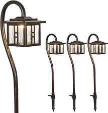 4-Pack Low-Voltage Yard Lawn Outdoor Integrated LED Landscape Lighting,3W 185LM