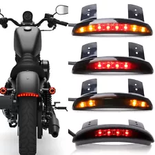 LED Brake Tail Lights Custom Fit For Harley Sportster XL883 1200 Forty Eight 48