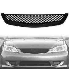 TLAPS For 2001-2003 Honda Civic 2/4 Door Mesh Front Hood Bumper Grille - Black