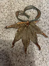 Japanese Maple Leaf Ornament Dipped In Gold