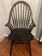 Windsor Style Armchair Antique Black WMR034