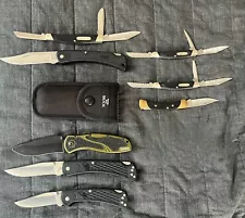 Knife Lot For Sale. Buck 110 Slim, 112 Slim,301,303,110LT , 55, Kershaw Blur