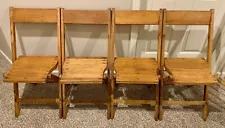 Classic/Vintage Wood Folding Chairs Antique Folding Chairs (Lot of 4)