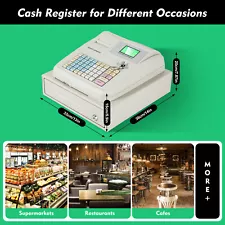 48 KEYS CASH REGISTER W/ DRAWER BOX DIGITAL LED DISPLAY RETAIL /RESTAURANT POS