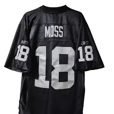 RANDY MOSS OAKLAND RAIDERS REEBOK STITCHED W/TAGS MEDIUM. KEPT FOR 18 YEARS!