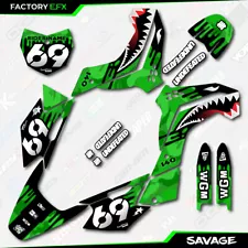 Green Savage Graphics Kit fits Kawasaki 08-18 KLX140 KLX 140 Decals