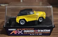 Aurora AFX vintage VW Thing Hardtop Yellow and Black HO scale Slot Car