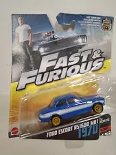 NEW CARDED MATTEL FAST & FURIOUS 6 FORD ESCORT RS1600 MK1 1:55 DIECAST CAR #6/32