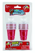 World's Smallest BEER PONG Game Miniature Cup/Ball WORKS Mini Toy