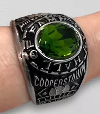 Cooperstown Hall of Fame AYB "LITTLE MAJORS" Ring (Green Stone) - Size 12 - VGC