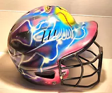 Rawlings Softball Airbrushed Helmet w/Mask Youth/Teen Size CHARITY Painted On It