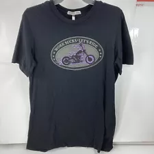 Motorcycle biker T-shirt mens L