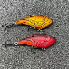 Koppers LiveTarget Crawfish Trap Lipless Crankbaits Lot of 2 Lures 1/2oz, Red OR