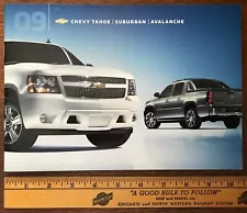 2009 Chevy Tahoe original auto sales brochure, Suburban, Avalanche