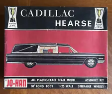 JO-HAN CADILLAC HEARSE 1/25 SCALE MODEL KIT UNBUILT Black RARE IN STOCK