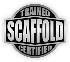 Scaffold Trained Certified Hard Hat Sticker | Safety Harness Funny Helmet Decal