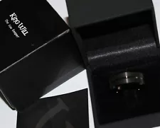 KING WILL 10mm Black Tungsten Carbide Wedding Band Ring size 12 in box Lot#1450