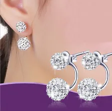 1 Pair Fashion Women Lady Elegant Pearl Rhinestone Ear Stud Earrings Jewelry