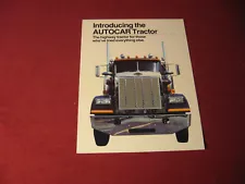 1980? AutoCar Rig Semi Truck Sales Brochure Booklet Catalog White Volvo GMC