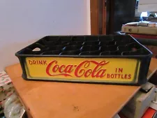 Black Yellow Drink Coca-Cola 1950’s Vintage Individual Coke Bottle Plastic Crate