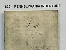 1839 - "LAND DEED" 6- Lots for Sale- Wm. Parker sells land in PINE GROVE, PENN.