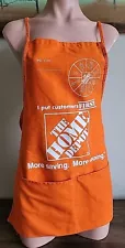 Home Depot Unisex Orange Employee ADULT Apron S/M Halloween Costume Pockets