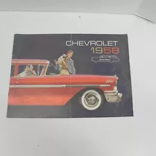 VINTAGE 1958 CHEVROLET BEL AIR STATION WAGONS DEALERSHIP SALES BROCHURE RARE