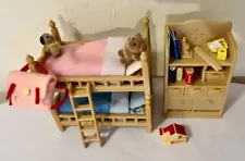 Vintage Sylvanian Families Children's Bedroom Furniture Bunk Beds Toys 1.16