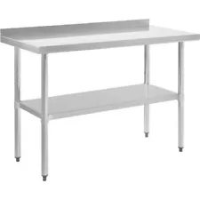 NEW! Workbench w/18 Ga 430 Series SS Top, Galv Shelf & 2" Backsplash-72"Wx30"D!!