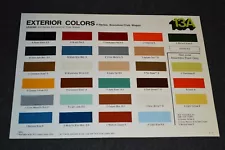 1977 FORD F-SERIES ECONOLINE PAINT CHIP COLOR OPTIONS DEALER ONLY SALES SHEET 77 (For: Ford F-350)