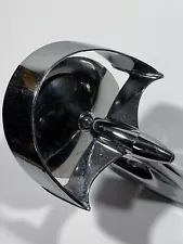 Vintage FENDER / DOOR MOUNT SIDE MIRROR CHROME HOODED BATWING Antique 50’s BUICK