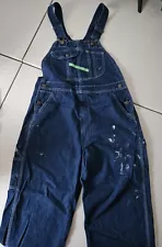 Key Imperial Bib Denim Overalls Size 36x32 Some Paint