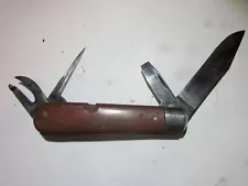 WENGER DELEMONT 1950 Old Cross Swiss Army Knife Sackmesser Couteau Militaire