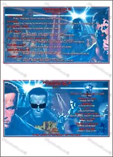 1991 Williams Terminator 2 Pinball Instructions Cards Custom Pinball