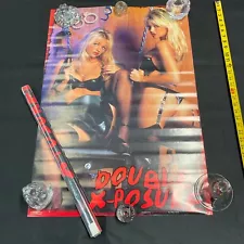 VINTAGE DOUBLE X-POSURE PIN UP SEXY GIRLS NOS SEALED POSTER 22x32" P39