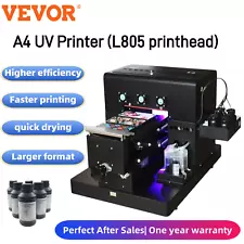 VEVOR A4 UV Printer Label Printer For Phonecase Metal Wood with UV Ink 6 Color