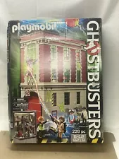 PLAYMOBIL Ghostbusters Firehouse Playset w/ Figures ( 9219 ) Damaged Box