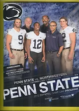 Oct.6,2012 Penn State vs Northwestern Mt Program + Free Ticket Stub For 1st sale